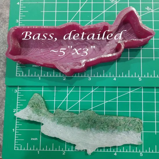 Detailed Bass Silicone Freshie Mold {3}