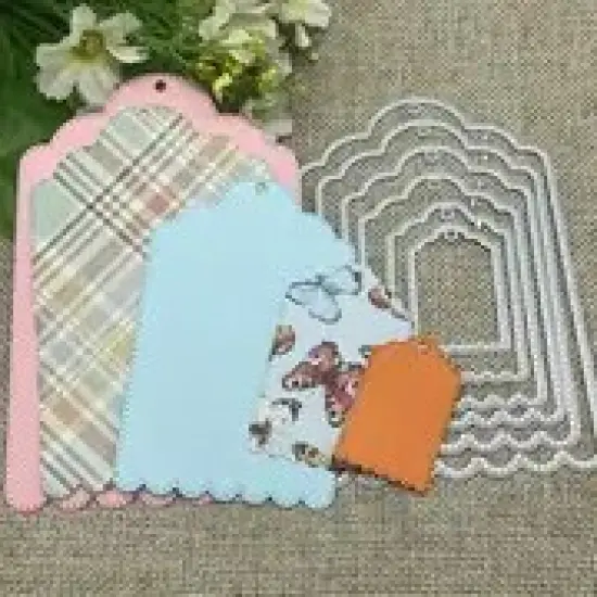 Metal Tag Die-Cutting 6 Piece Dies Set {1}