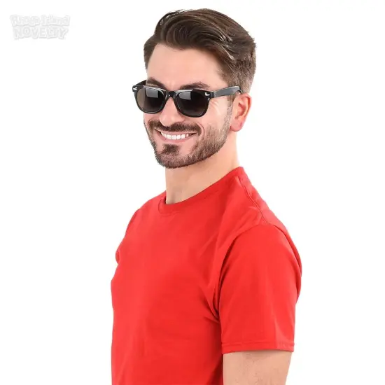 Rhode Island Novelty Blues Brothers Sunglasses, Black {4}