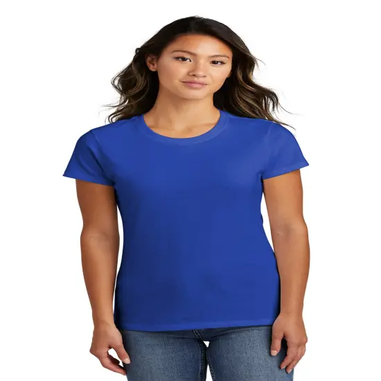 Port & Company&reg; Missy Fit Crew Neck Short Sleeve T-Shirt True royal {1}