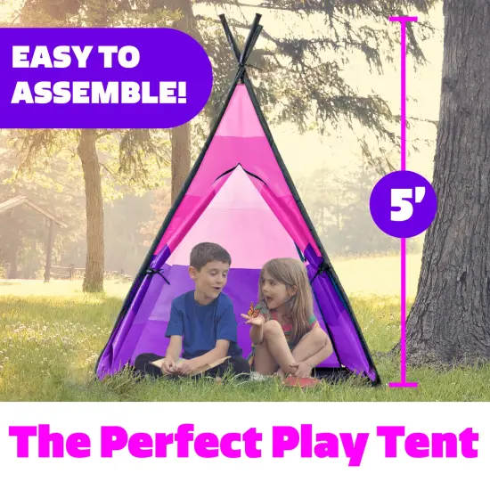 USA Toyz Happy Hut Teepee Tent for Kids - Pink {2}