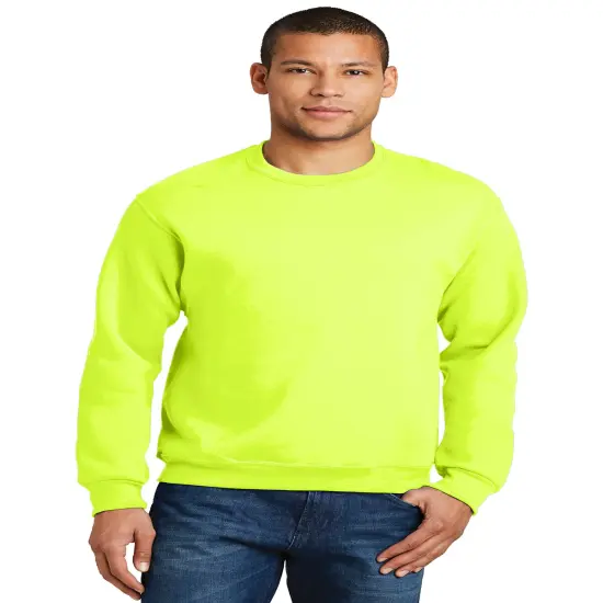 JERZEEAS&reg; NuBlend Crewneck Sweatshirt Safety green {1}