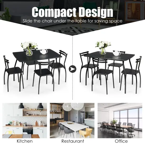 5 Pieces Dining Table Set with 4 Chairs {2}
