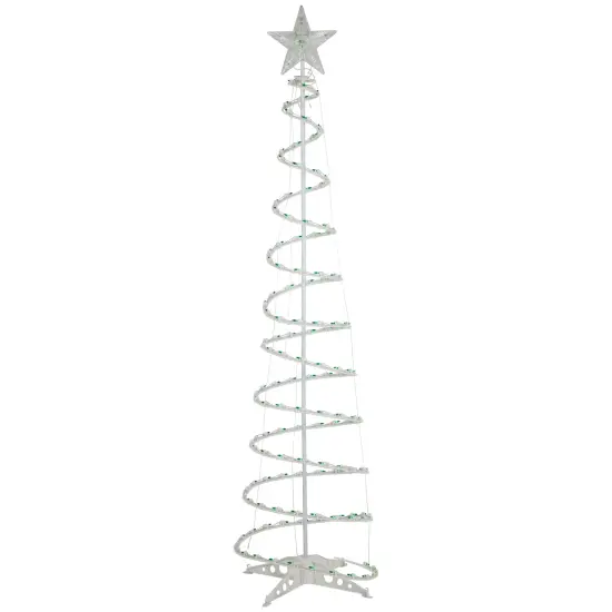 Northlight Set of 3 Green Lighted Spiral Christmas Trees, 3', 4', and 6' {6}