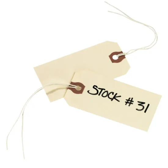 Avery Price Tags with String Attached, 11.5 pt. Stock, 3-3/4" x 1-7/8", 1,000 Manila Hang Tags (12503) {1}