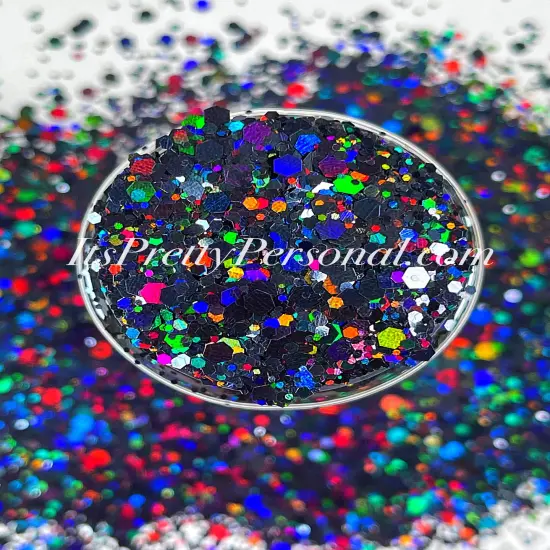 &ldquo;Baby Got Black XL"- Holographic Chunky {3}