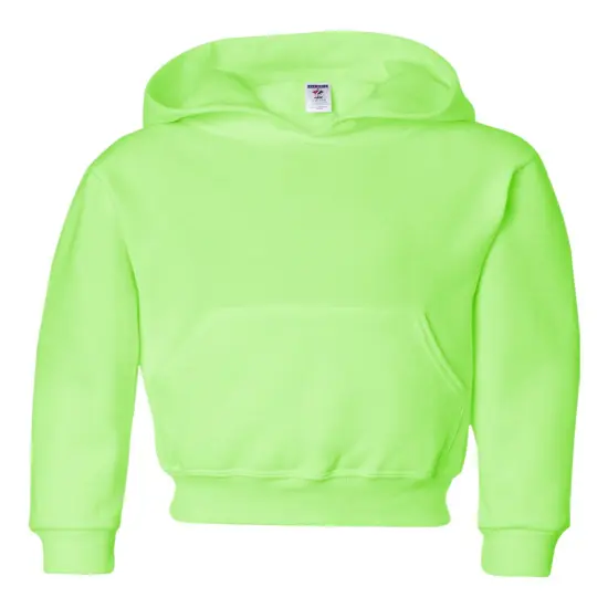 JERZEES&reg; Hooded Turtle Neck Long Sleeve Sweatshirt For Youth Neon green {1}