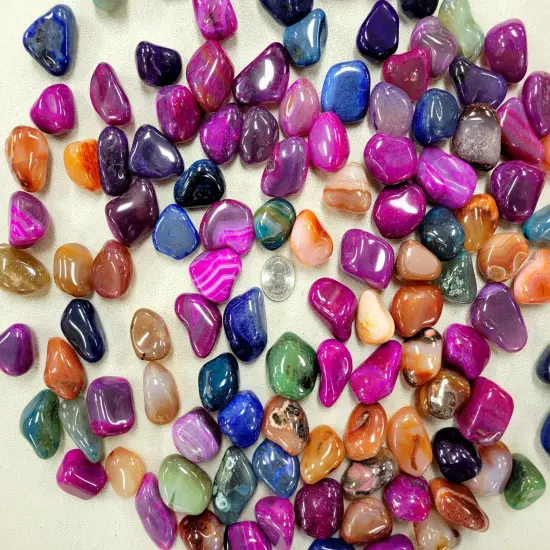 Large Tumbled Dyed Agate Crystals Colorful Stones for D&eacute;cor {3}