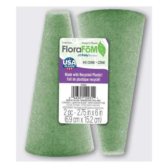 FloraCraft FloraFoM Cone 2/Pkg-2.75"x6" {1}