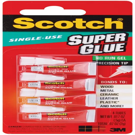 Scotch Super Glue Gel 4/Pkg-.017oz {1}