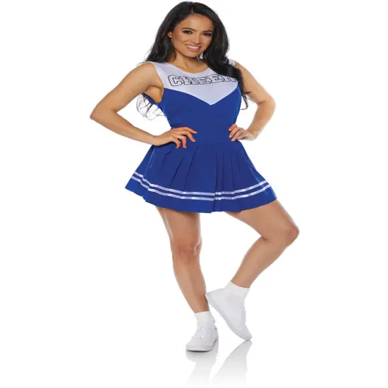 Women's Blue Cheerleader Cheer Costume {1}