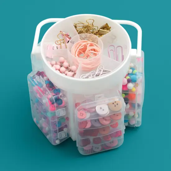 We R Craft Caddy Translucent Plastic Storage-6.3"X6.3"X5.7" Case {4}