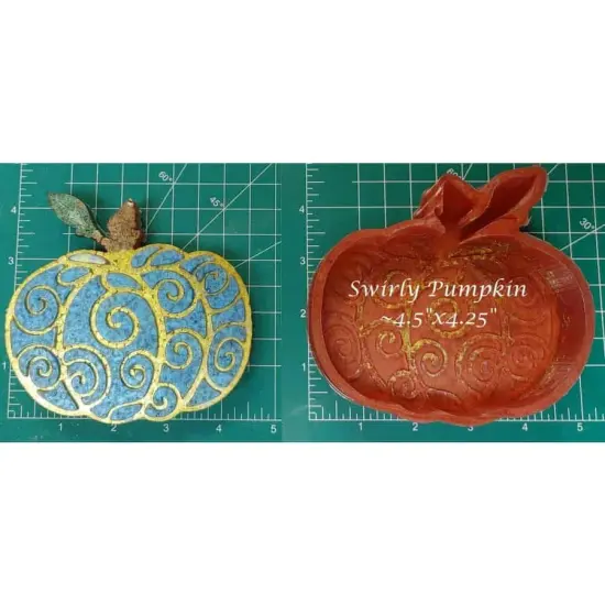 Swirly Pumpkin Silicone Freshie Mold {1}