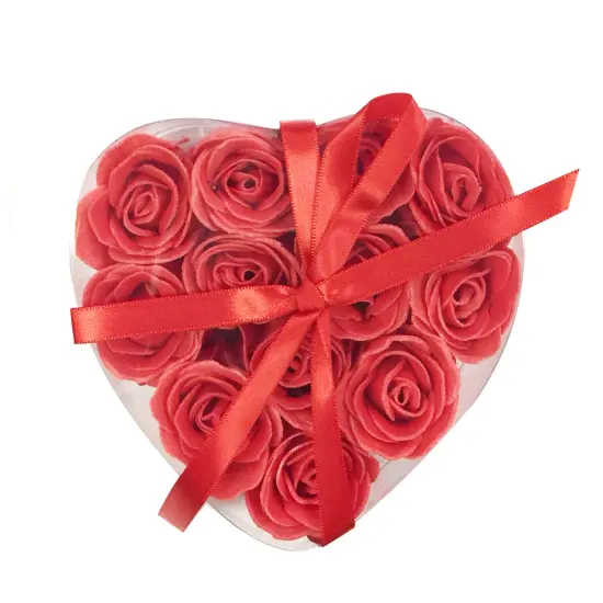 Wrapables Scented Rose Soaps (Set of 12), Red {1}