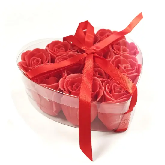 Wrapables Scented Rose Soaps (Set of 12), Red {2}