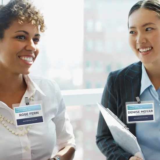 Avery Customizable Name Badges with Clips, 2.25" x 3.5", Clear Name Tag Holders with White Printable Inserts, 100 Clip Style Name Badges (74461) {5}