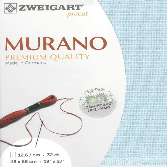 Precut Zweigart Murano 32 count Light Blue {1}