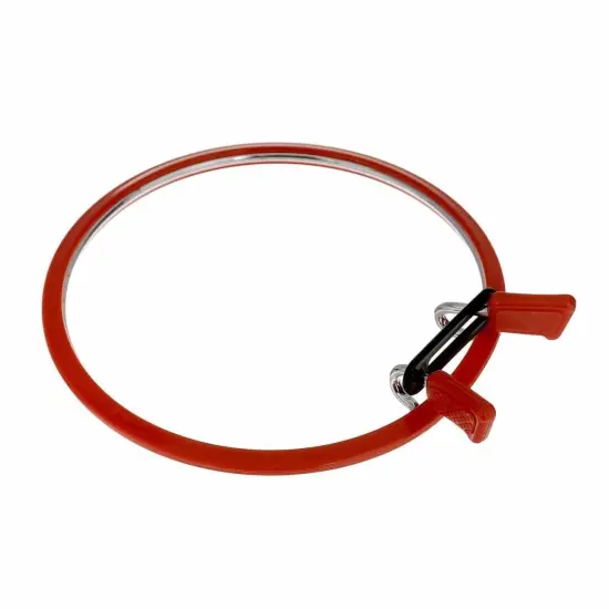 Medium Spring Metal Embroidery Hoop Nurge 160-2 Deep Red {1}