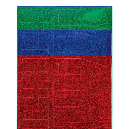 Creative Start Vinyl Self-Adhesive Glitter Letters and Numbers, 1", Helvetica Font, Green, Blue and Red, 384 count {2}