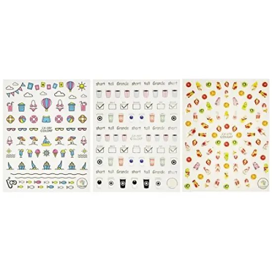 Wrapables 3 Sheets Break Time Nail Stickers Nail Art {3}