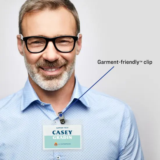 Avery Customizable Name Badges with Clips, 2.25" x 3.5", Clear Name Tag Holders with White Printable Inserts, 100 Clip Style Name Badges (74461) {2}