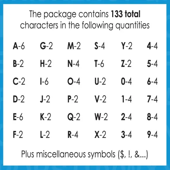 Creative Start Vinyl Repositionable Self-Adhesive Letters, 2", Helvetica Font, Black, 133 count {2}