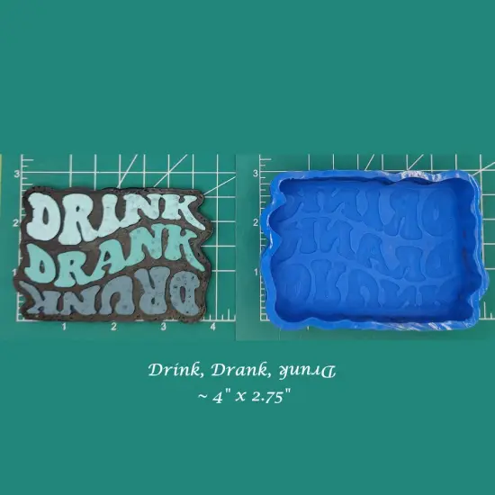 Drink Drank Drunk Silicone Freshie Mold {1}
