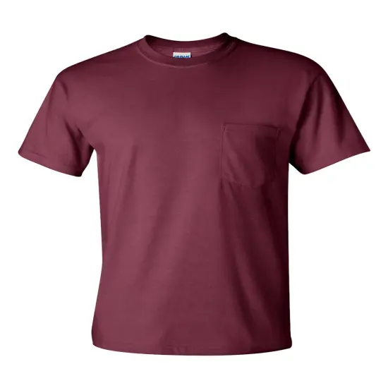 Gildan&reg; Ultra Cotton Crewneck Short Sleeve Pocket Tee - 2300 Maroon {1}