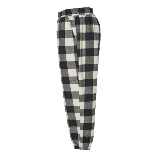 Youth Plaid Jogger Sweatpants | RADYAN&reg; Ecru/ black buffalo {6}