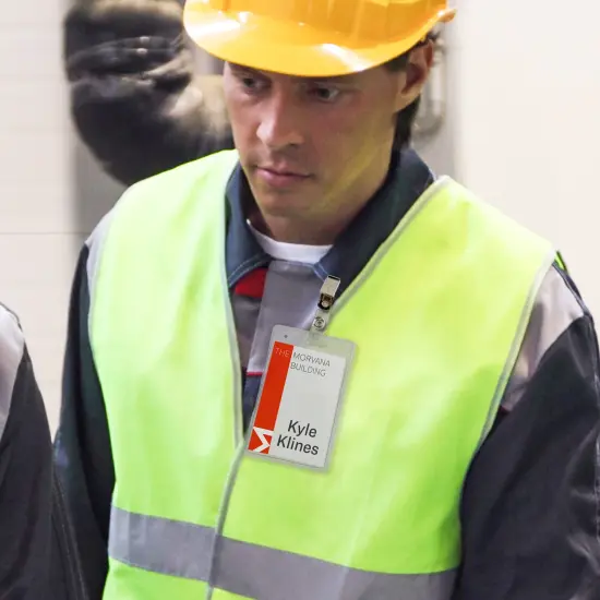 Avery Heavy Duty Badge Holders, 3.5" x 2.25", 50 Vertical Name Badge Holders with Clips (2920) {2}