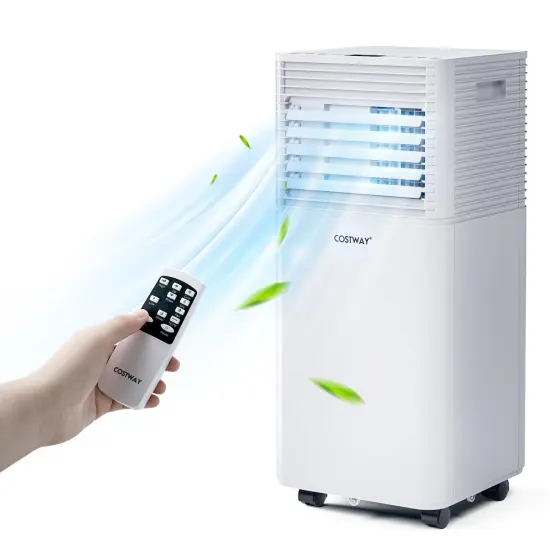 8000 BTU 3-in-1 Air Cooler with Dehumidifier and Fan Mode White {6}