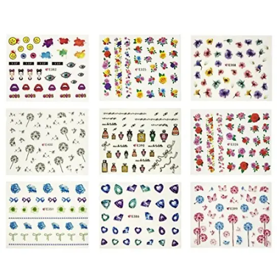 Wrapables Beauty Nail Art Nail Stickers 3d Flower Stickers Set DIY Nail Art, 50 Sheets (2500+ Nail Decal Stickers) {3}