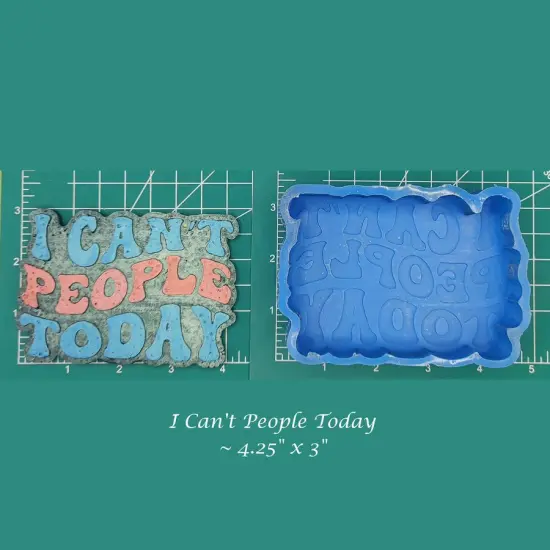 I Can't People Today Silicone Freshie Mold {1}