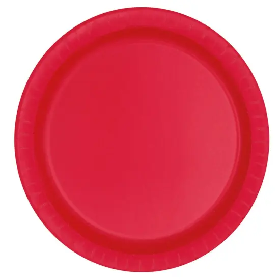 Ruby Red Solid Round 7" Dessert Plates, 8ct {1}