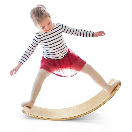 35 Inch Wooden Balance Board for Kids and Adults Support 660 Lbs {4}