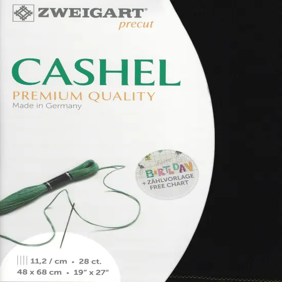 Precut Zweigart Cashel 28 count Black {1}