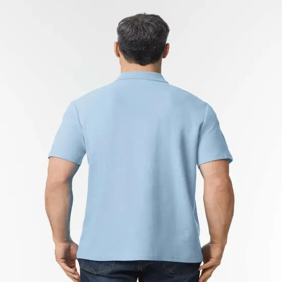 Gildan&reg; Soft Style Adult Pique Collared Short Sleeve Polo - 64800 Black {7}