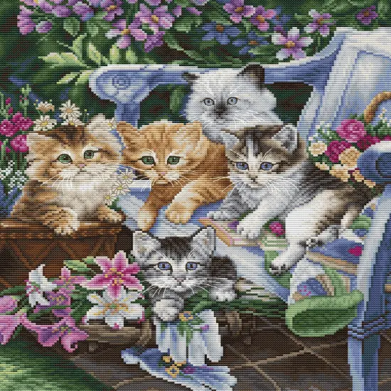 Purfect Gardening Buddies BU5026L Counted Cross-Stitch Kit {1}