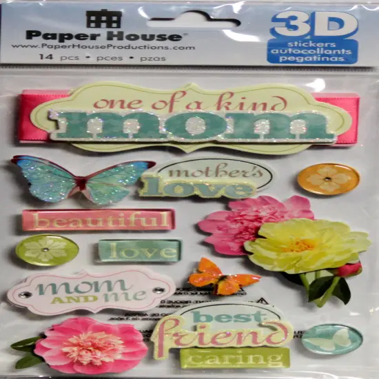 Paper House One Of A Kind Mom Dimensional 3D Stickers {1}