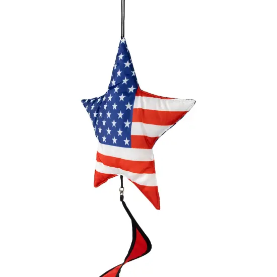 Northlight 51" Americana Stars and Stripes Outdoor Wind Spinner Blue {4}