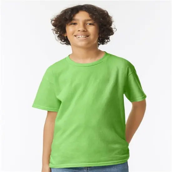 Gildan&reg; Ultra Cotton Youth Crewneck Short Sleeve T-Shirt Mint green {5}
