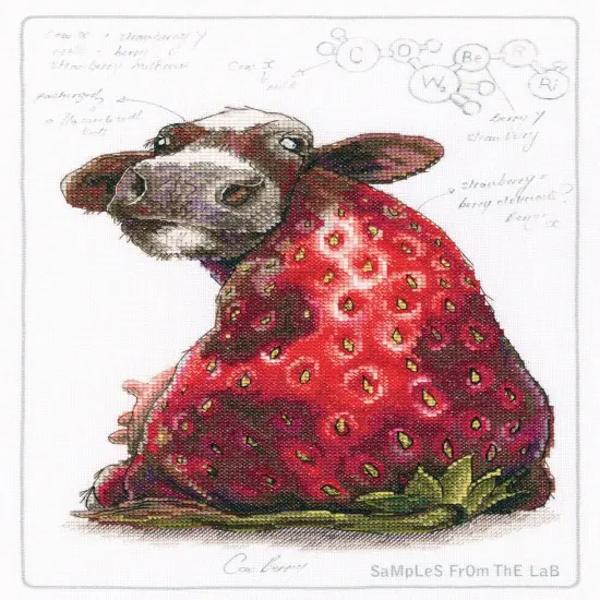Cross-stitch Kit with printed background "Cow Berry" M70041 {1}