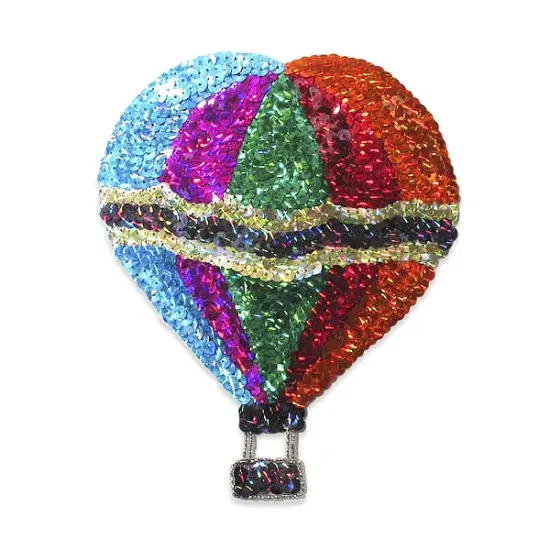 7 1/4" x 6" Prism Hot Air Balloon Sequin Applique/Patch {1}