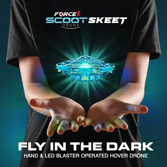 Force1 Scoot Skeet Drone Electronic Shooting Game For Kids and Adults- Pink/Blue {2}