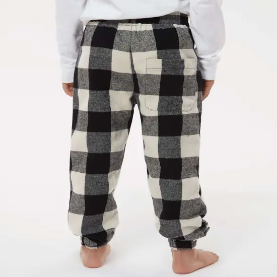 Youth Plaid Jogger Sweatpants | RADYAN&reg; Ecru/ black buffalo {4}