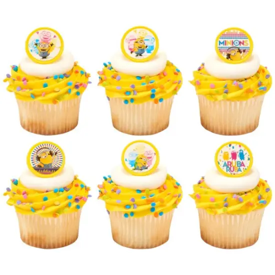 Despicable Me Minions Celebrations Cake Cupcake Rings - 12ct per order {1}
