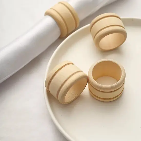 Natural Wooden Napkin Rings {1}