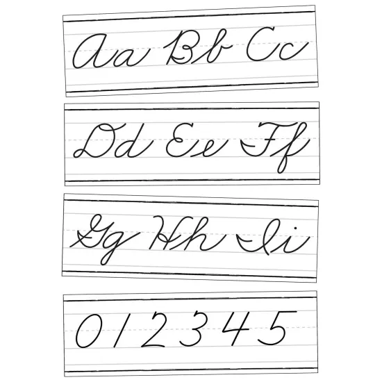Farmhouse Alphabet Line: Cursive Bulletin Board Set {1}