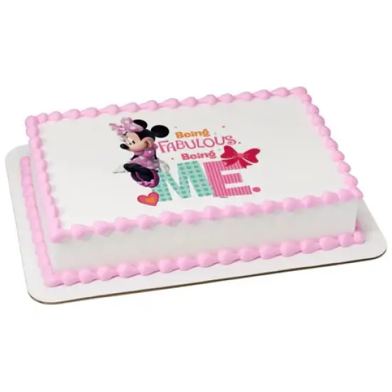 Minnie Being Me Edible Cake Image PhotoCake&reg; {2}