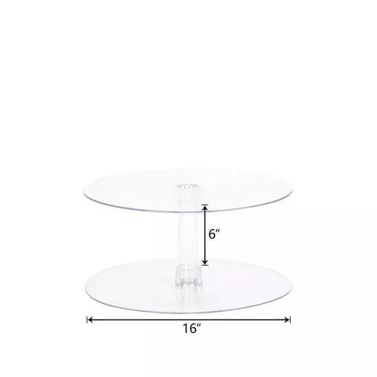 1 Tier 16" ACRYLIC Clear CAKE STAND Wedding Birthday Cupcake {4}